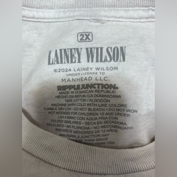 Gray Lainey Wilson Graphic T-Shirt NWT size small or 2xL unisex - Picture 2 of 5